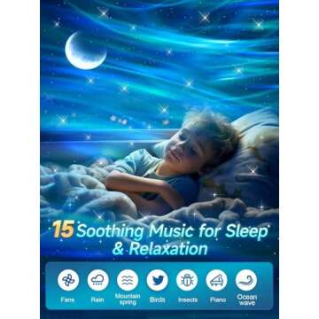 Galaxy Projector Northern Lights with Sound and Bluetooth