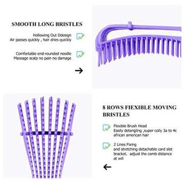 URTHEONE Detangling Brush Set for Easy, Pain-Free Hair Care