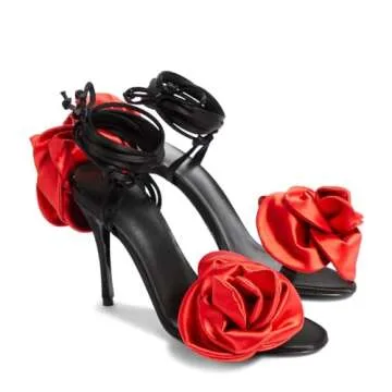Iadore Women's 4'' Floral High Heel Sandals