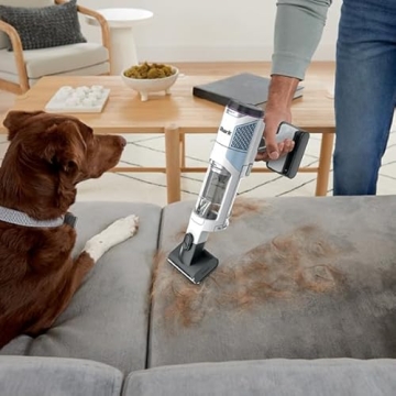 Shark Detect Clean & Empty Auto-Empty System - Lightweight Cordless Vacuum Cleaner with HEPA Filter, Portable Handheld Attachment, Crevice Tool, Ideal Stick Vacuum for Pet Hair, White, IW3511