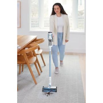 Shark Detect Clean & Empty Auto-Empty System - Lightweight Cordless Vacuum Cleaner with HEPA Filter, Portable Handheld Attachment, Crevice Tool, Ideal Stick Vacuum for Pet Hair, White, IW3511
