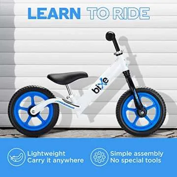 Bixe Aluminum Balance Bike - Lightweight 4LBS Balance Bike for Toddlers 2-5 Years - Blue