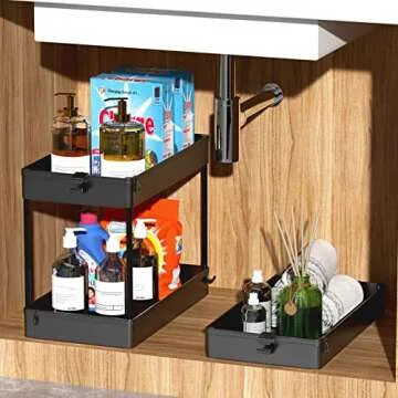 SPACEKEEPER 3 Tier Storage Cart - Mobile & Multi-Functional