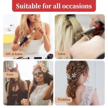 Fedmut Hair Extension Tools Kit, 5 Colors 1000Pcs Micro Silicone Rings Beads with Hair Extension Remove Pliers, Pulling Hook, Threads, Needle for Hair Extensions Hair Styling