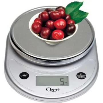 Ozeri Pronto Digital Multifunction Kitchen and Food Scale, All Silver, Compact