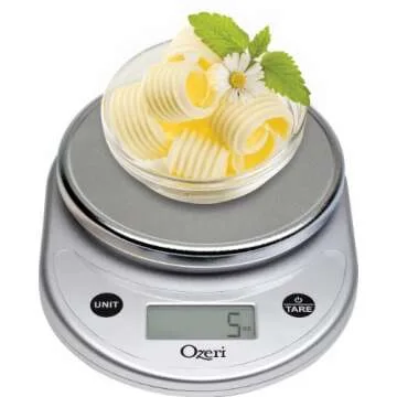 Ozeri Pronto Digital Multifunction Kitchen and Food Scale, All Silver, Compact