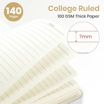 A5 Lined Spiral Journal Notebook for Women - 140 Pages