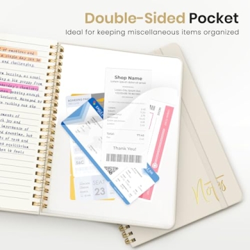 A5 Lined Spiral Journal Notebook for Women - 140 Pages