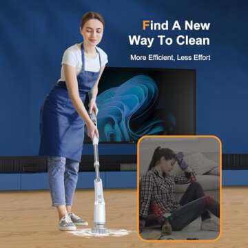 LABIGO Electric Spin Scrubber with Adjustable Speeds for Cleaning