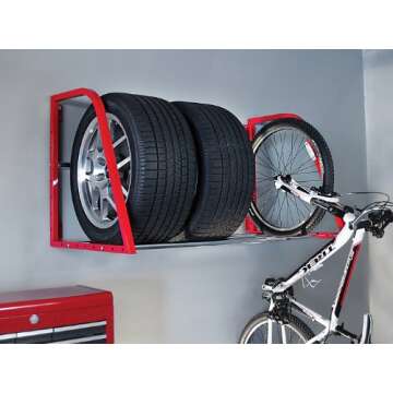 HyLoft Model 01012 Tire-Loft Multi Tire Storage System, 48-Inch wide by 36-Inch Deep,Red