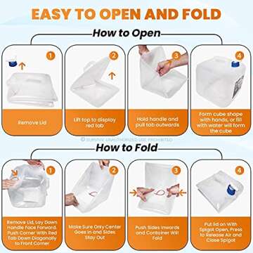 SurVivv Collapsible Water Container - BPA Free, Portable & Durable