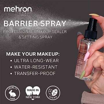 Mehron Barrier Spray Carded Makeup Accessory, 1 Ounce