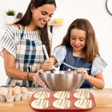 JOERSH Silicone Egg Mold for Breakfast Sandwiches 4" Jumbo Size Muffin Top Pan, Non-Stick Round Silicone Molds for Baking Hamburger Bun, Eggs and More