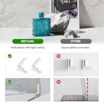 BEIYANG 2 PCS Photo Backdrop Boards with 2 PCS Brackets for Flat Lay or Food Photography Background