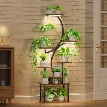 BACEKOLL Plant Stand with Grow Lights, 62" Tall