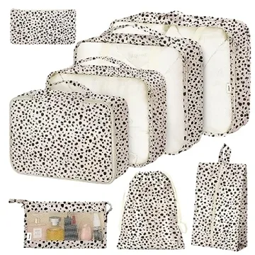 Hatisan 8-Piece Leopard Packing Cubes Set - Ultimate Travel Organizer