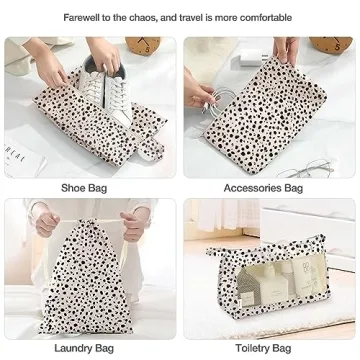 Hatisan 8-Piece Leopard Packing Cubes Travel Organizer Set