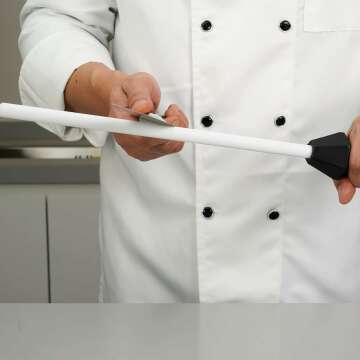 17.5-Inch Ceramic Sharpening Steel with 3000-Grit