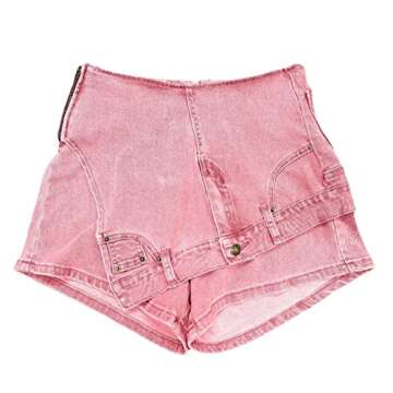 KELOVEPAN Jean Shorts Womens Low Rise Curvy Stretchy Irregular Denim Shorts for Women Juniors Casual...