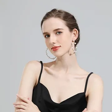 Stylish Handmade Pearl Hoop Earrings - Lightweight & Hypoallergenic