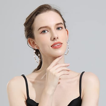 Stylish Handmade Pearl Hoop Earrings - Lightweight & Hypoallergenic