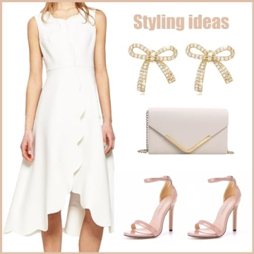 Elegant Gold Bow Dangle Earrings for Special Occasions