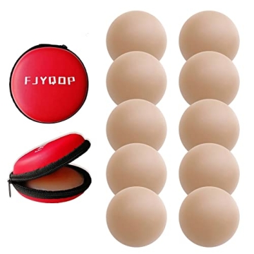 FJYQOP Silicone Nipple Covers - 5 Pairs, Women's Reusable Adhesive Invisible Pasties Nippleless Cove...