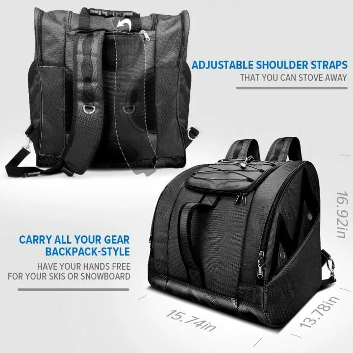 Ski & Snowboard Boot Bag - Waterproof & Travel-Savvy