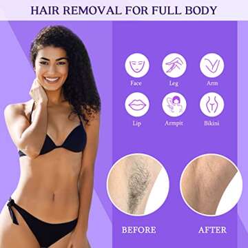 Waxing Kit Wax Warmer, Bestidy Digital Wax Kit with Hard Wax Beads for Women and Men,for Whole Body ...