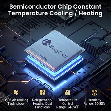 KingChii Electric Cigar Humidor with Temperature Control 100 Capacity