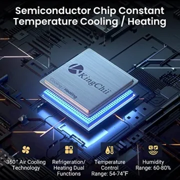 KingChii Electric Cigar Humidor with Temperature Control 100 Capacity