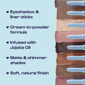 ALLEYOOP 11th Hour Waterproof Cream Eyeshadow Stick - Long-Lasting Eye Shadow & Eyeliner, Cream to Powder Eye Brightener & Highlighter Pencil Makeup for Women - Smudge-Proof, Taupe Dollar (Matte)