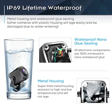 PixelMan AHD 1080P Waterproof Backup Camera for Vehicles