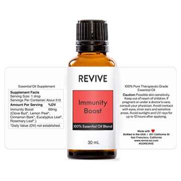 Immunity Boost Essential Oil Blend 30mL by Revive Essential Oils - 100% Pure Therapeutic Grade, for ...