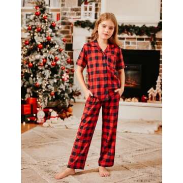 Arshiner Girls Pajamas Soft Sleepwear 2-Piece Set