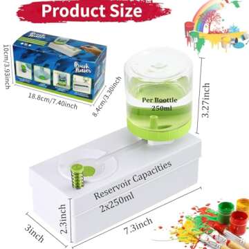 JEChrochen New Paint Brush Cleaner Tools, Brush Rinser Cup Painting Running Water Circulation Art Su...