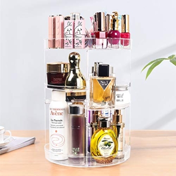 Sanipoe 360 Degree Rotating Makeup Organizer with Storage