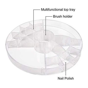 Sanipoe 360 Degree Rotating Makeup Organizer with Storage