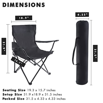 YSSOA Portable Folding Camping Chair Lightweight Durable Comfort