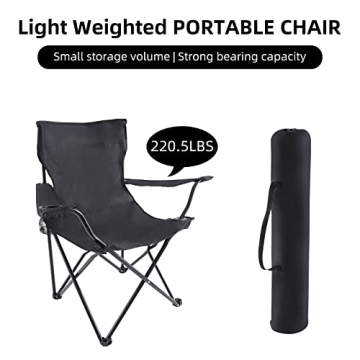 YSSOA Portable Folding Camping Chair Lightweight Durable Comfort