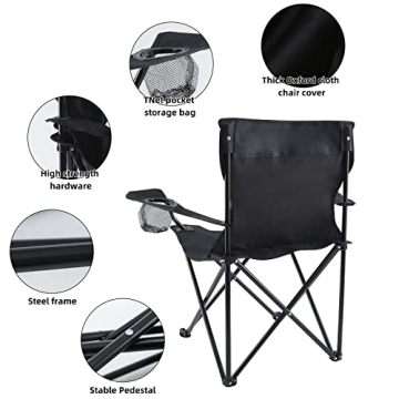 YSSOA Portable Folding Camping Chair Lightweight Durable Comfort