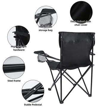 YSSOA Portable Folding Camping Chair Lightweight Durable Comfort