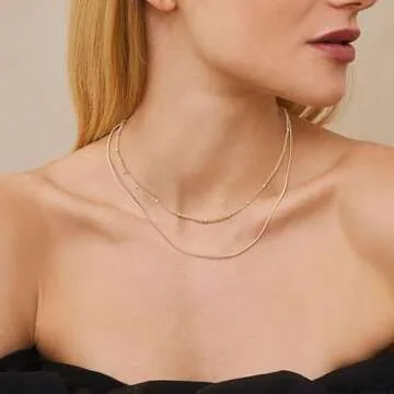 KSF Layered Initial Necklace - Dainty Custom Gold Jewelry