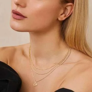 KSF Layered Initial Necklace - Dainty Custom Gold Jewelry