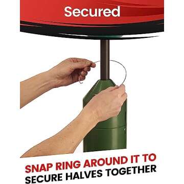 iPrimio 18" Squirrel Baffle - Easy Install Pole Wrap Around Baffle: Protect Hanging Bird Feeders, Squirrel Baffles for Bird Feeders, No Tool Install, Durable Weather Resistant, for Bird Feeder Poles