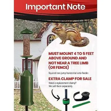 iPrimio 18" Squirrel Baffle - Easy Install Pole Wrap Around Baffle: Protect Hanging Bird Feeders, Squirrel Baffles for Bird Feeders, No Tool Install, Durable Weather Resistant, for Bird Feeder Poles