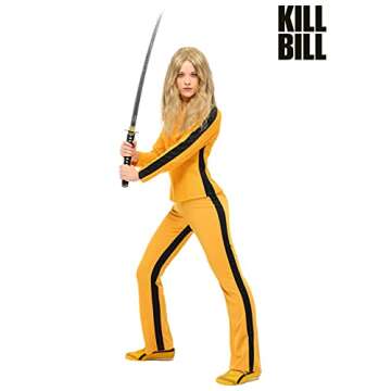 Fun Costumes Adult Kill Bill Halloween, Women's Beatrix Kiddo Kung-Fu Outfit Yellow