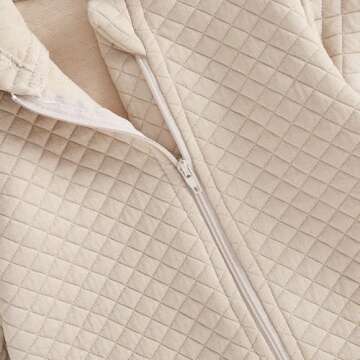 Newborn Baby Boy Girl Fall Winter Clothes Zipper Hooded Romper Cute Long Sleeve Jumpsuit Warm One Piece Outfit (Solid Beige, 0-3 Months)