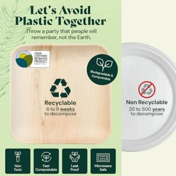 Stylish Palm Leaf Disposable Plates for Eco-Friendly Dining