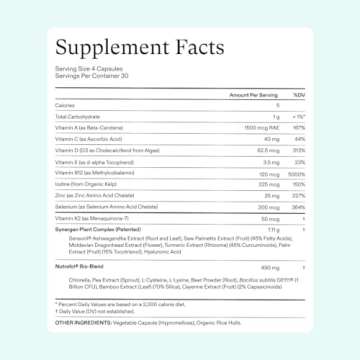 Nutrafol Women's Hair Growth Supplements, For Women 18-44 Years Old, Clinically Tested for Visibly Thicker, Stronger Hair, 100% Vegan Ingredients, Dermatologist Recommended - 1 Month Supply